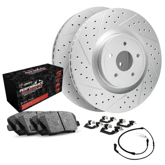 R1 Concepts WBVS1-63002 Brake Rotors - Carbon Coated - D/S W/ Perf Off-Road/Tow Pads